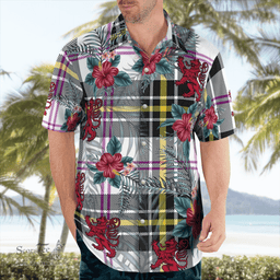 Scottish Clan MacPherson Dress Modern Tartan Scottish Lion Hawaiian Shirt | Tartan Plaid Shirt Scottish Plaid Tartan Plaid - ScotsTee - scotstee.com