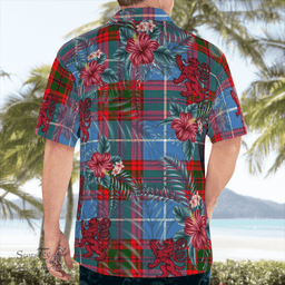 Scottish Clan Preston (Edinburgh) Tartan Scottish Lion Hawaiian Shirt | Tartan Plaid Shirt Scottish Plaid Tartan Plaid - ScotsTee - scotstee.com
