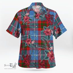 Scottish Clan Preston (Edinburgh) Tartan Scottish Lion Hawaiian Shirt | Tartan Plaid Shirt Scottish Plaid Tartan Plaid - ScotsTee - scotstee.com