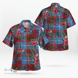 Scottish Clan Preston (Edinburgh) Tartan Scottish Lion Hawaiian Shirt | Tartan Plaid Shirt Scottish Plaid Tartan Plaid - ScotsTee - scotstee.com