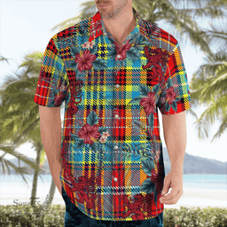 Scottish Clan Ogilvie Tartan Scottish Lion Hawaiian Shirt | Tartan Plaid Shirt Scottish Plaid Tartan Plaid - ScotsTee - scotstee.com