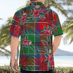Scottish Clan MacCulloch Tartan Scottish Lion Hawaiian Shirt | Tartan Plaid Shirt Scottish Plaid Tartan Plaid - ScotsTee - scotstee.com