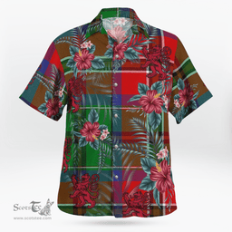 Scottish Clan MacCulloch Tartan Scottish Lion Hawaiian Shirt | Tartan Plaid Shirt Scottish Plaid Tartan Plaid - ScotsTee - scotstee.com