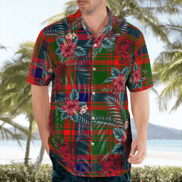 Scottish Clan Nithsdale District Tartan Scottish Lion Hawaiian Shirt | Tartan Plaid Shirt Scottish Plaid Tartan Plaid - ScotsTee - scotstee.com