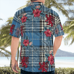 Scottish Clan Napier Ancient Tartan Scottish Lion Hawaiian Shirt | Tartan Plaid Shirt Scottish Plaid Tartan Plaid - ScotsTee - scotstee.com