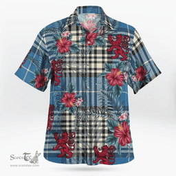 Scottish Clan Napier Ancient Tartan Scottish Lion Hawaiian Shirt | Tartan Plaid Shirt Scottish Plaid Tartan Plaid - ScotsTee - scotstee.com