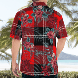 Scottish Clan Ramsay Modern Tartan Scottish Lion Hawaiian Shirt | Tartan Plaid Shirt Scottish Plaid Tartan Plaid - ScotsTee - scotstee.com