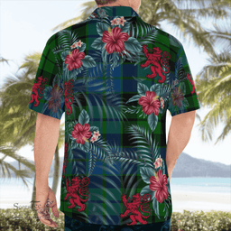 Scottish Clan MacKay Modern Tartan Scottish Lion Hawaiian Shirt | Tartan Plaid Shirt Scottish Plaid Tartan Plaid - ScotsTee - scotstee.com