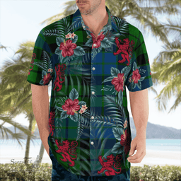 Scottish Clan MacKay Modern Tartan Scottish Lion Hawaiian Shirt | Tartan Plaid Shirt Scottish Plaid Tartan Plaid - ScotsTee - scotstee.com
