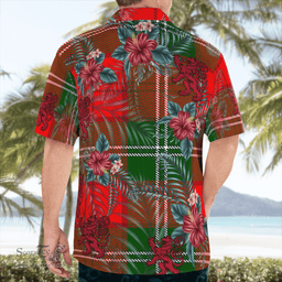 Scottish Clan Lennox Modern Tartan Scottish Lion Hawaiian Shirt | Tartan Plaid Shirt Scottish Plaid Tartan Plaid - ScotsTee - scotstee.com