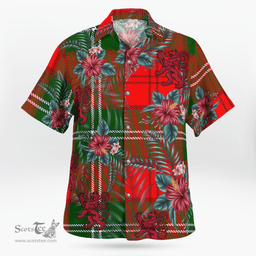 Scottish Clan Lennox Modern Tartan Scottish Lion Hawaiian Shirt | Tartan Plaid Shirt Scottish Plaid Tartan Plaid - ScotsTee - scotstee.com