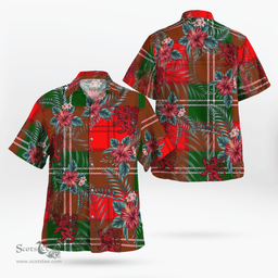 Scottish Clan Lennox Modern Tartan Scottish Lion Hawaiian Shirt | Tartan Plaid Shirt Scottish Plaid Tartan Plaid - ScotsTee - scotstee.com