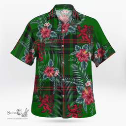 Scottish Clan Primrose (Fife) Tartan Scottish Lion Hawaiian Shirt | Tartan Plaid Shirt Scottish Plaid Tartan Plaid - ScotsTee - scotstee.com