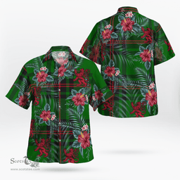 Scottish Clan Primrose (Fife) Tartan Scottish Lion Hawaiian Shirt | Tartan Plaid Shirt Scottish Plaid Tartan Plaid - ScotsTee - scotstee.com