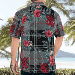 Scottish Clan Moffat Modern Tartan Scottish Lion Hawaiian Shirt | Tartan Plaid Shirt Scottish Plaid Tartan Plaid - ScotsTee - scotstee.com