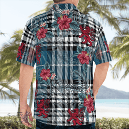 Scottish Clan Napier Modern Tartan Scottish Lion Hawaiian Shirt | Tartan Plaid Shirt Scottish Plaid Tartan Plaid - ScotsTee - scotstee.com