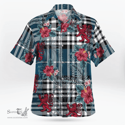 Scottish Clan Napier Modern Tartan Scottish Lion Hawaiian Shirt | Tartan Plaid Shirt Scottish Plaid Tartan Plaid - ScotsTee - scotstee.com