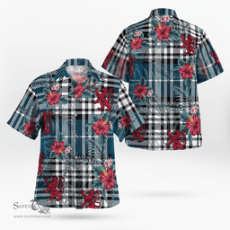 Scottish Clan Napier Modern Tartan Scottish Lion Hawaiian Shirt | Tartan Plaid Shirt Scottish Plaid Tartan Plaid - ScotsTee - scotstee.com