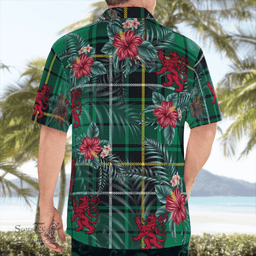 Scottish Clan MacAlpine Ancient Tartan Scottish Lion Hawaiian Shirt | Tartan Plaid Shirt Scottish Plaid Tartan Plaid - ScotsTee - scotstee.com