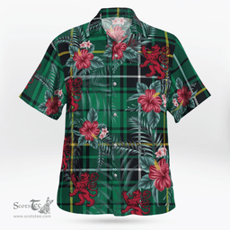Scottish Clan MacAlpine Ancient Tartan Scottish Lion Hawaiian Shirt | Tartan Plaid Shirt Scottish Plaid Tartan Plaid - ScotsTee - scotstee.com