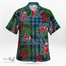 Scottish Clan Newlands Tartan Scottish Lion Hawaiian Shirt | Tartan Plaid Shirt Scottish Plaid Tartan Plaid - ScotsTee - scotstee.com