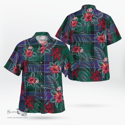 Scottish Clan Sinclair Hunting Modern Tartan Scottish Lion Hawaiian Shirt | Tartan Plaid Shirt Scottish Plaid Tartan Plaid - ScotsTee - scotstee.com