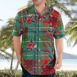 Scottish Clan Muirhead Tartan Scottish Lion Hawaiian Shirt | Tartan Plaid Shirt Scottish Plaid Tartan Plaid - ScotsTee - scotstee.com