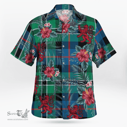 Scottish Clan Rose Hunting Ancient Tartan Scottish Lion Hawaiian Shirt | Tartan Plaid Shirt Scottish Plaid Tartan Plaid - ScotsTee - scotstee.com