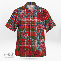Scottish Clan MacAlister Modern Tartan Scottish Lion Hawaiian Shirt | Tartan Plaid Shirt Scottish Plaid Tartan Plaid - ScotsTee - scotstee.com