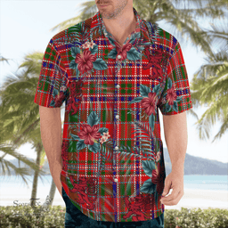 Scottish Clan MacAlister Modern Tartan Scottish Lion Hawaiian Shirt | Tartan Plaid Shirt Scottish Plaid Tartan Plaid - ScotsTee - scotstee.com