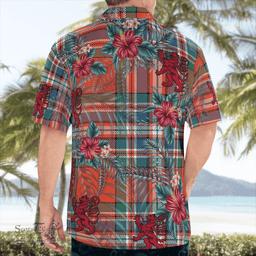 Scottish Clan MacFarlane Ancient Tartan Scottish Lion Hawaiian Shirt | Tartan Plaid Shirt Scottish Plaid Tartan Plaid - ScotsTee - scotstee.com