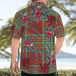 Scottish Clan MacGillivray Hunting Ancient Tartan Scottish Lion Hawaiian Shirt | Tartan Plaid Shirt Scottish Plaid Tartan Plaid - ScotsTee - scotstee.com