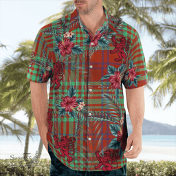 Scottish Clan MacGillivray Hunting Ancient Tartan Scottish Lion Hawaiian Shirt | Tartan Plaid Shirt Scottish Plaid Tartan Plaid - ScotsTee - scotstee.com