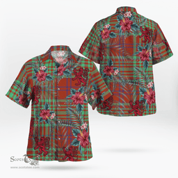 Scottish Clan MacGillivray Hunting Ancient Tartan Scottish Lion Hawaiian Shirt | Tartan Plaid Shirt Scottish Plaid Tartan Plaid - ScotsTee - scotstee.com