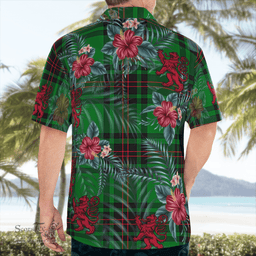 Scottish Clan Logie Tartan Scottish Lion Hawaiian Shirt | Tartan Plaid Shirt Scottish Plaid Tartan Plaid - ScotsTee - scotstee.com
