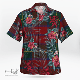 Scottish Clan McCarthy Tartan Scottish Lion Hawaiian Shirt | Tartan Plaid Shirt Scottish Plaid Tartan Plaid - ScotsTee - scotstee.com