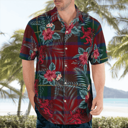 Scottish Clan McCarthy Tartan Scottish Lion Hawaiian Shirt | Tartan Plaid Shirt Scottish Plaid Tartan Plaid - ScotsTee - scotstee.com