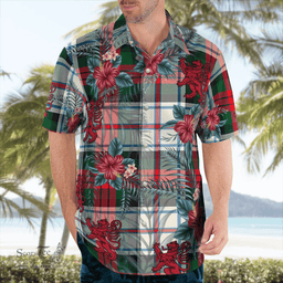 Scottish Clan MacDuff Dress Modern Tartan Scottish Lion Hawaiian Shirt | Tartan Plaid Shirt Scottish Plaid Tartan Plaid - ScotsTee - scotstee.com