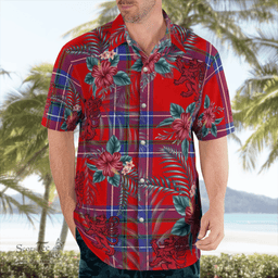Scottish Clan Rait Inverness Tartan Scottish Lion Hawaiian Shirt | Tartan Plaid Shirt Scottish Plaid Tartan Plaid - ScotsTee - scotstee.com