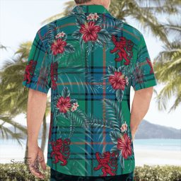 Scottish Clan Shaw Ancient Tartan Scottish Lion Hawaiian Shirt | Tartan Plaid Shirt Scottish Plaid Tartan Plaid - ScotsTee - scotstee.com