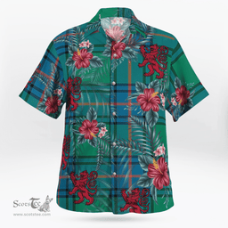 Scottish Clan Shaw Ancient Tartan Scottish Lion Hawaiian Shirt | Tartan Plaid Shirt Scottish Plaid Tartan Plaid - ScotsTee - scotstee.com