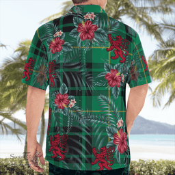 Scottish Clan MacArthur Ancient Tartan Scottish Lion Hawaiian Shirt | Tartan Plaid Shirt Scottish Plaid Tartan Plaid - ScotsTee - scotstee.com