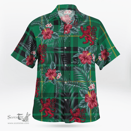 Scottish Clan MacArthur Ancient Tartan Scottish Lion Hawaiian Shirt | Tartan Plaid Shirt Scottish Plaid Tartan Plaid - ScotsTee - scotstee.com