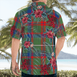 Scottish Clan Shaw Green Modern Tartan Scottish Lion Hawaiian Shirt | Tartan Plaid Shirt Scottish Plaid Tartan Plaid - ScotsTee - scotstee.com