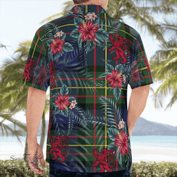 Scottish Clan MacLaren Modern Tartan Scottish Lion Hawaiian Shirt | Tartan Plaid Shirt Scottish Plaid Tartan Plaid - ScotsTee - scotstee.com