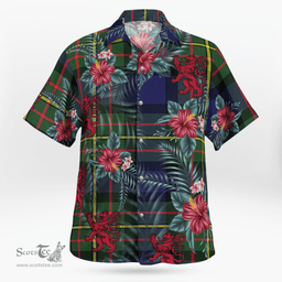 Scottish Clan MacLaren Modern Tartan Scottish Lion Hawaiian Shirt | Tartan Plaid Shirt Scottish Plaid Tartan Plaid - ScotsTee - scotstee.com