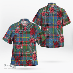 Scottish Clan Norvel (Stirling) Tartan Scottish Lion Hawaiian Shirt | Tartan Plaid Shirt Scottish Plaid Tartan Plaid - ScotsTee - scotstee.com
