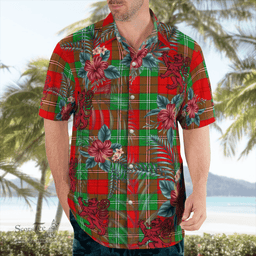 Scottish Clan Lennox Tartan Scottish Lion Hawaiian Shirt | Tartan Plaid Shirt Scottish Plaid Tartan Plaid - ScotsTee - scotstee.com