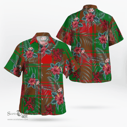Scottish Clan Middleton Modern Tartan Scottish Lion Hawaiian Shirt | Tartan Plaid Shirt Scottish Plaid Tartan Plaid - ScotsTee - scotstee.com