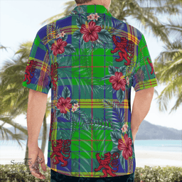 Scottish Clan New Mexico Tartan Scottish Lion Hawaiian Shirt | Tartan Plaid Shirt Scottish Plaid Tartan Plaid - ScotsTee - scotstee.com